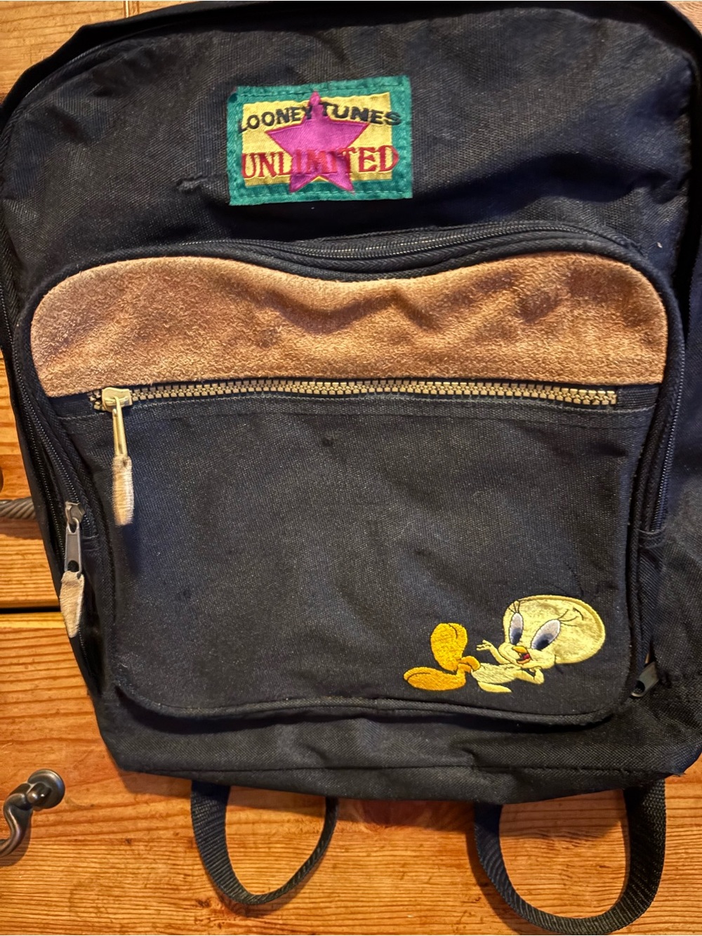 Vintage Looney Tunes Black Tweety Backpack